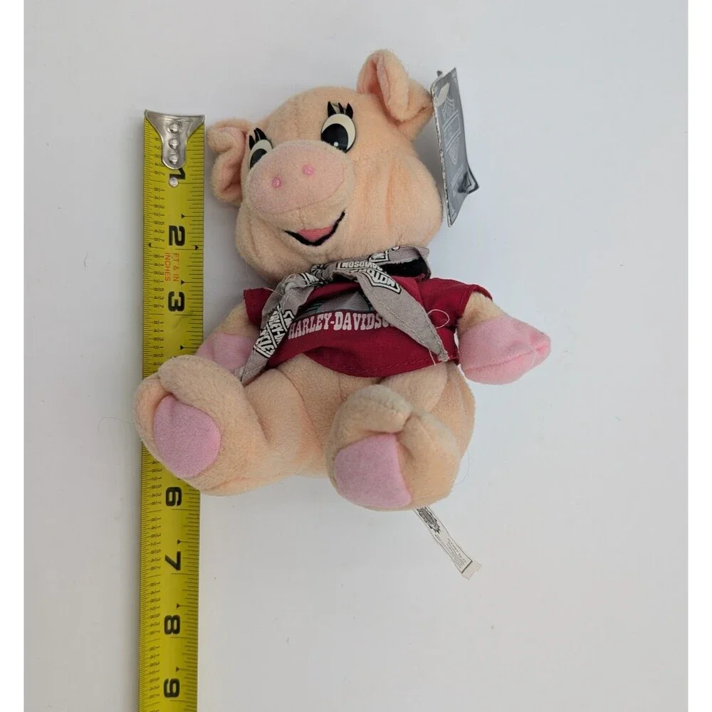 Lot of 4 Harley‑Davidson Hog Pig Plush Biker Pigs Vintage Plush